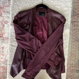 Elegant Deep Burgundy Women's Blazer